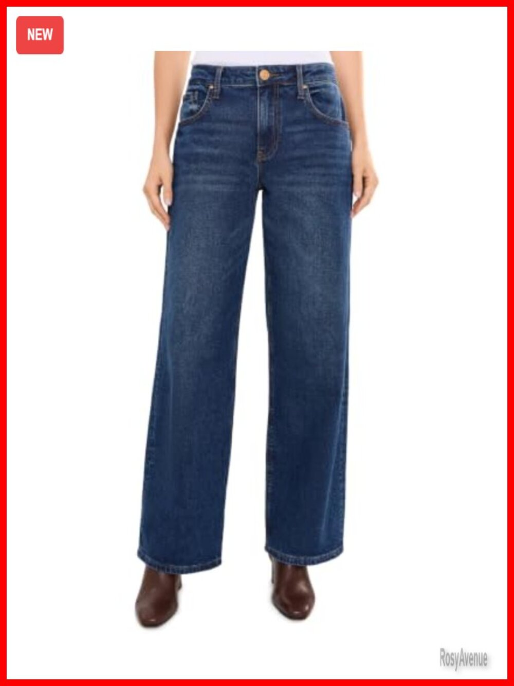 KUT from the Kloth Selena Baggy Low Rise Straight Leg Clean Hem Jeans